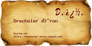 Drechsler Áron névjegykártya